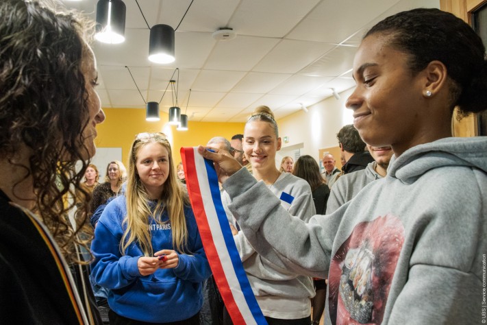 Les étudiantes et étudiants de la filière STAPS ont participé à l'inauguration.